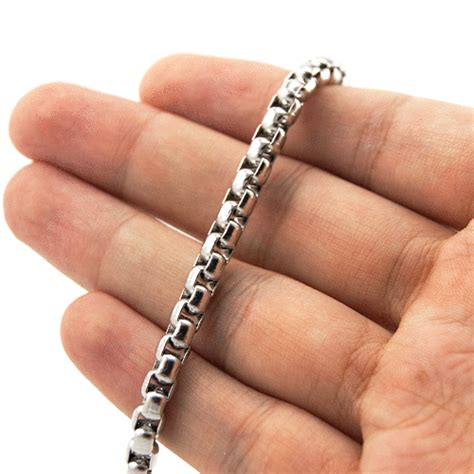 stainless steel box chain bracelet|stainless steel chain jewelry supply.